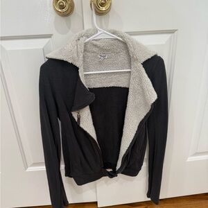 Splendid Black and Cream Sherpa Jacket